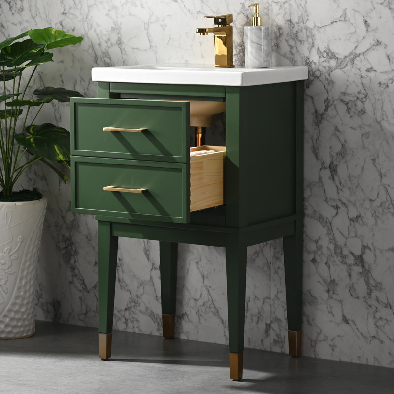 Everly Quinn Deon 20'' Freestanding Single Bathroom Vanity with